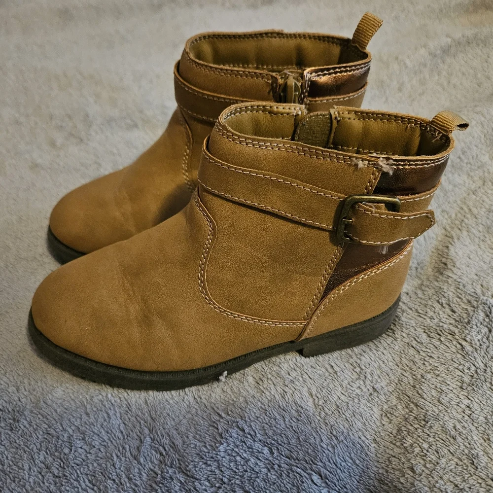 Carter's Brown Buckled Booties 12M